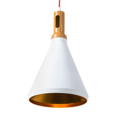 Lampa wisząca metalowa biała MACKENZIE