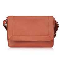 torebka damska mała listonoszka skórzana na ramię koniakowa paolo peruzzi
