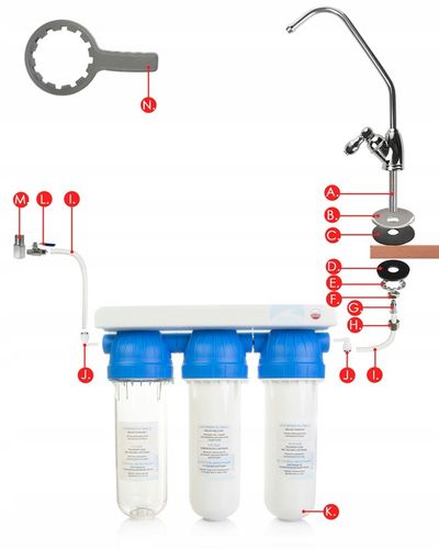 Zestaw podzlewozmywakowy trzystopniowy system filtracji Aqua FS3 Emi na Arena.pl