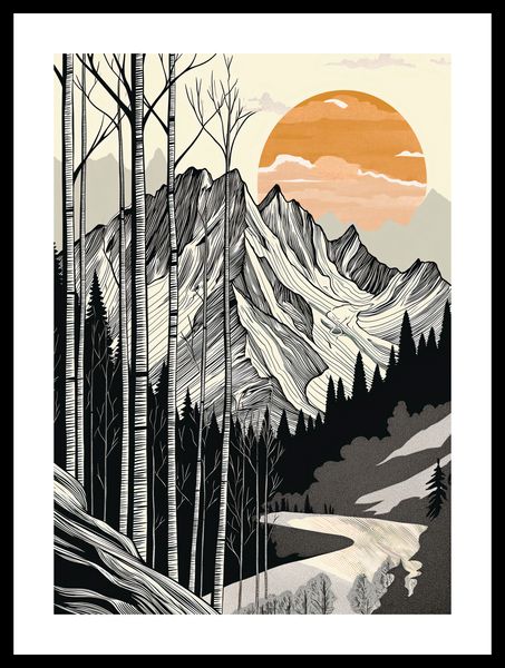Plakat 29,7x42cm Drzeworys Górski zdjęcie 3