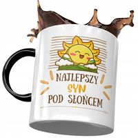 Kubek Czarny Dla Syna Na Dzień Dziecka Prezent Z Nadrukiem Ze Zdjęciem