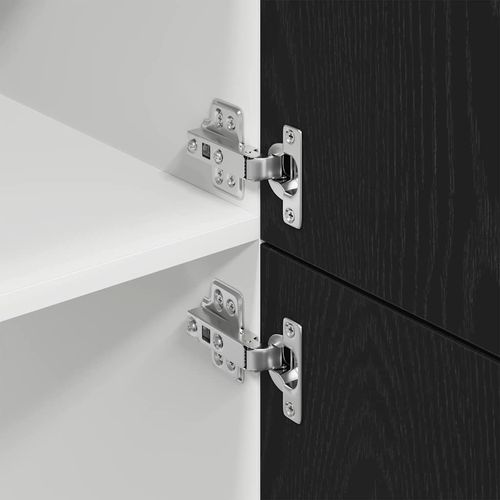 Szafka na lodówkę z półką Czarny dąb 60 x 57 x 207 cm na Arena.pl