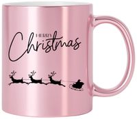 KUBEK RÓŻOWY PREMIUM PREZENT ŚWIĄTECZNY BOŻE NARODZENIE MIKOŁAJKI