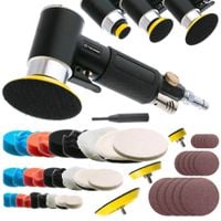 Szlifierka Polerka Pneumatyczna Gąbki Futra Filce 25mm 50mm 75mm KPL 48szt