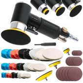 Szlifierka Polerka Pneumatyczna Gąbki Futra Filce 25mm 50mm 75mm KPL 48szt