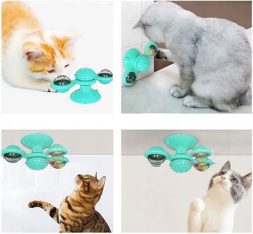 Gryzak z kocimiętką Interaktywna zabawka z przyssawką dla kota ŚWIECĄCA 360 na Arena.pl