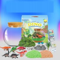 Lampka Nocna Zestaw Kreatywny Dinozaur Terrarium DIY LED Piasek Kinetyczny