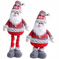 Skrzat Krasnal Świąteczny Teleskopowy Duży Gnom Wysoki Mikołaj Regulowany