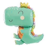 Balon foliowy dinozaur z koroną 74 x 90 cm