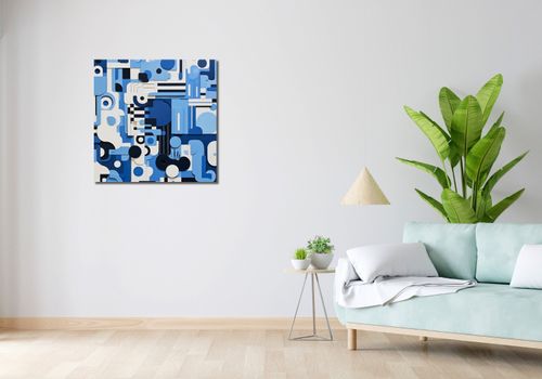 Obraz 70x70cm Niebieski Labirynt na Arena.pl