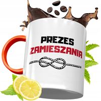 Kubek Pomarańczowy Dla Prezesa Prezent Z Nadrukiem Ze Zdjęciem