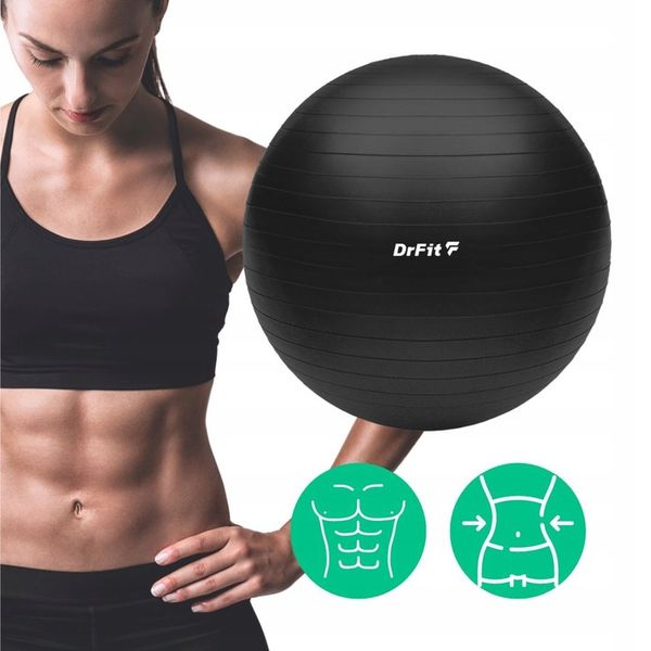 Piłka Gimnastyczna do Ćwiczeń 85 cm Fitness Joga Rehabilitacja DrFit zdjęcie 7
