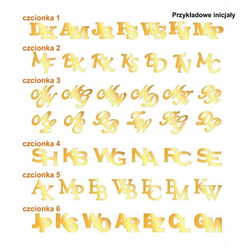 Spinki do mankietów z inicjałami litery alfabetu na Arena.pl