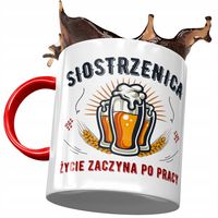 Kubek Czerwony Dla Siostrzenicy Urodziny Prezent Z Nadrukiem Ze Zdjęciem