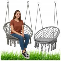 HUŚTAWKA BOCIANIE GNIAZDO FOTEL WISZĄCY OGRODOWY DO DOMU OGRODU Z PODUSZKĄ