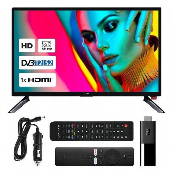 Telewizor SMART Android HD 24 cale WiFi BT DVBT2 S2 VGA HDMI USB 230V 12V zdjęcie 2
