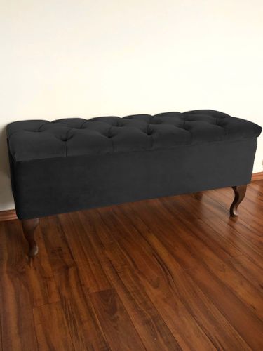 Pufa pikowana tapicerowana ze schowkiem na Arena.pl