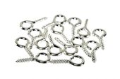 Haczyki WKRĘTY z oczkiem 5x10mm srebrny 20szt.