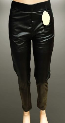 LEGGINSY Spodnie lekko ocieplone Eko Skóra czarne wysoki stan XL/2XL na Arena.pl