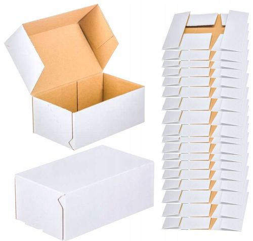 karton fasonowy 250x200x80mm biały-brązowy 3w e 350g/m2 - 20 szt. na Arena.pl