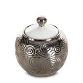 Pojemnik dekoracyjny ceramiczny TEA 10X10X11 srebrny x2