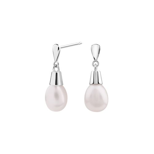 kolczyki srebrne z perłami w kształcie kropli - ksn4307 na Arena.pl