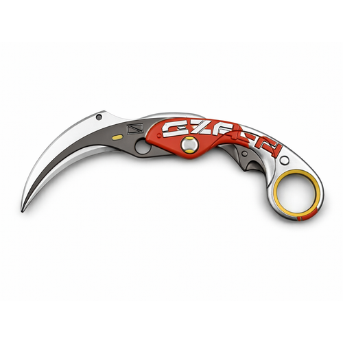 Velocity Karambit Red | 16 cm | Metal | Brelok | Valorant na Arena.pl