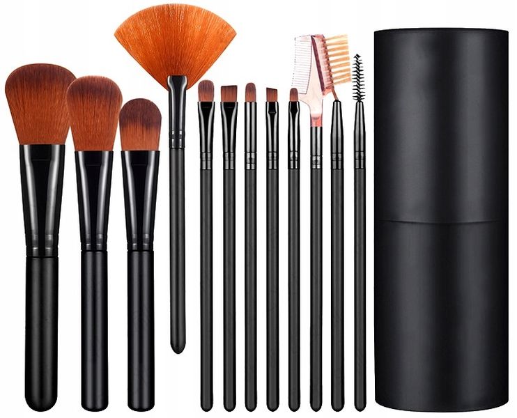 Zestaw Pędzli Do Makijażu Profesjonalny 12 Etui zdjęcie 2