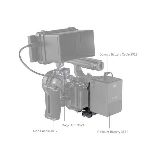 SmallRig 4064B kompaktowe mocowanie akumulatora V-Mount zdjęcie 8