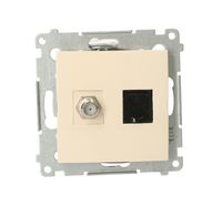 Simon54 Gniazdo SAT+RJ45 DASFRJ45.01/41 beżowe