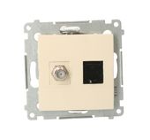 Simon54 Gniazdo SAT+RJ45 DASFRJ45.01/41 beżowe