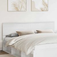 Zagłówek Błyszcząca biel 200 cm Materiał drewnopochodny