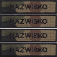 Nazwisko na mundur Wojskowy letni 123UL/MON na rzep wz2010 US-21 x 4 szt