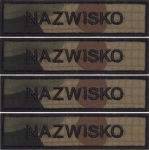 Nazwisko na mundur Wojskowy letni 123UL/MON na rzep wz2010 US-21 x 4 szt na Arena.pl