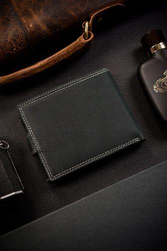 duży portfel męski ze skóry naturalnej zapinany na zatrzask - always wild na Arena.pl