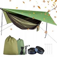 HAMAK TURYSTYCZNY 290X140CM Z ZADASZENIEM I MOSKITIERĄ WODOODPORNY