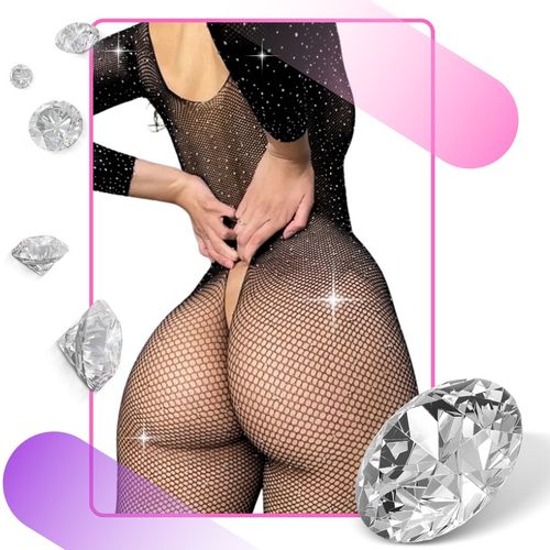 BIELIZNA BODYSTOCKING BODY KOMBINEZON EROTYCZNA Z DZIURKA OTWÓR + na Arena.pl