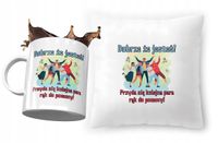 Zestaw Powitanie W Pracy Poduszka + Kubek Prezent Z Nadrukiem Ze Zdjęciem