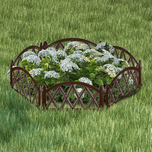 Płotek ogrodowy brązowy 50x30 cm 6 szt. na Arena.pl