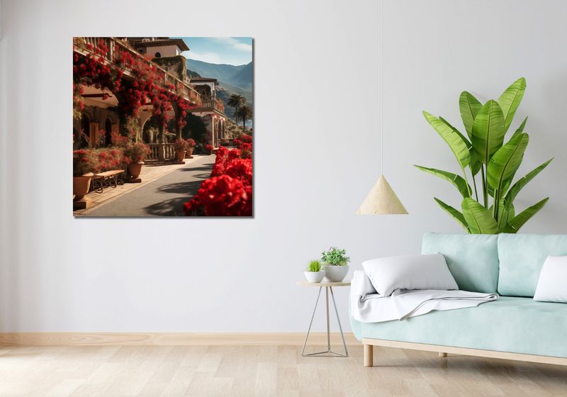 Obraz 100x100cm Czerwona Idylla zdjęcie 2