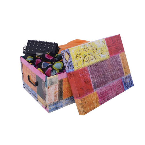 Pudełko kartonowe MAXI PATCHWORK - VINTAGE na Arena.pl