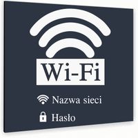 Tabliczka DIBOND HASŁO WI-FI Tablica ATRACYTOWA nierdzewna DOWOLNY NAPIS