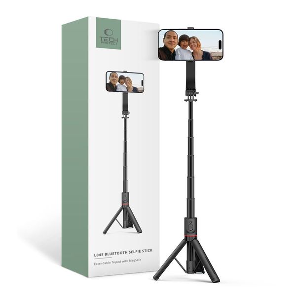 TECH-PROTECT L04S MAGSAFE BLUETOOTH SELFIE STICK TRIPOD BLACK zdjęcie 1