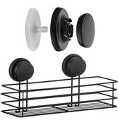Półka pod prysznic koszyk na przyssawkę czarny - Yoka