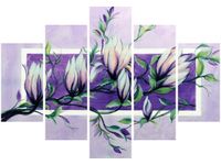 OBRAZ FIOLETOWY KWIAT MAGNOLII