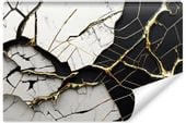 Fototapeta Do Biura ABSTRAKCJA Czarno-Biały Marmur Efekt 3D 90cm x 60cm