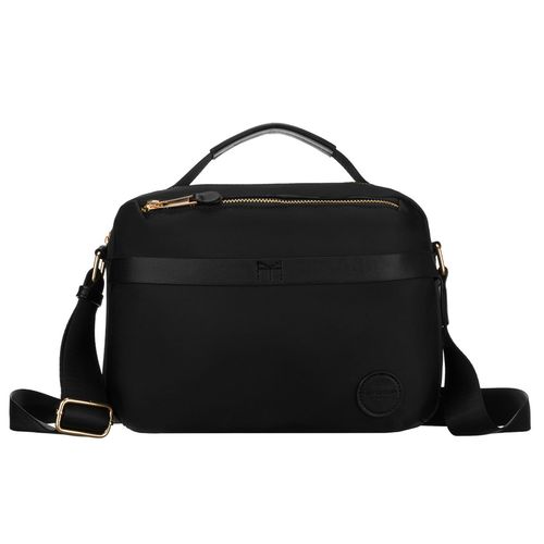 czarna listonoszka damska z nylonu, jednokomorowa i zamykana suwakiem na Arena.pl