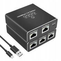 ADAPTER ROZDZIELACZ 1000MB/S ROZGAŁĘŹNIK SIECIOWY LAN 4xRJ45 ETHERNET 100M