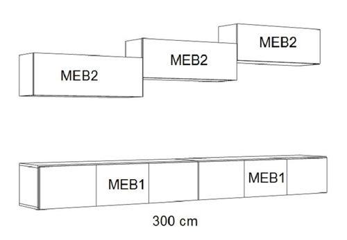 meblościanka LOFT 5 (push-open) na Arena.pl