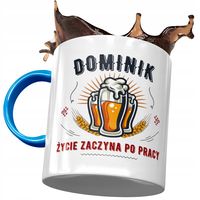 Kubek Błękitny Dla Dominika Kolegi Męża Na Prezent Z Nadrukiem Ze Zdjęciem